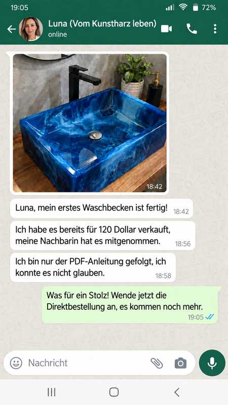 WhatsApp-Nachricht einer Schülerin